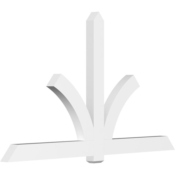 Ekena Millwork Redmond Architectural Grade PVC Gable Bracket, 96"W x 56"H x 4"D x 6"F, 14/12 Pitch GBP096X56X0406RED00 - main